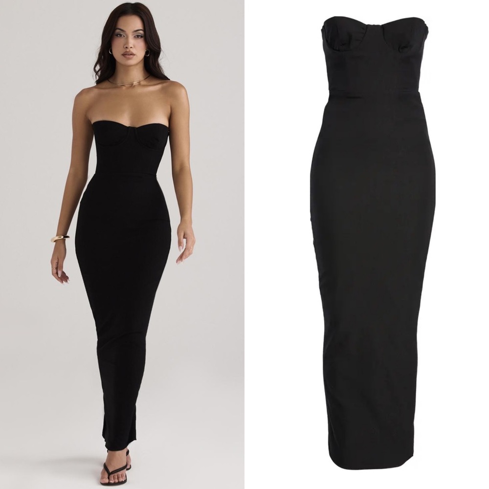 House of CB Strapless Corset Maxi Dress